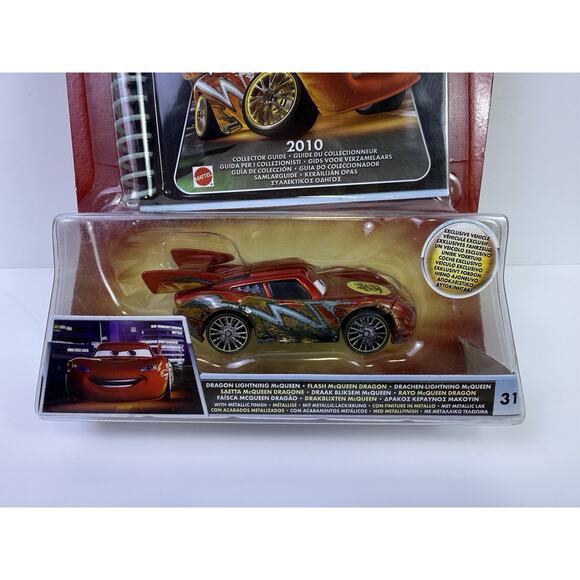 NIB Disney Pixar Cars Toon 2010 Collector Guide Dragon Lightening McQueen 1:55 - Picture 4 of 9